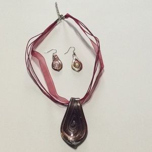 Fashion Necklace With Matching Earrings